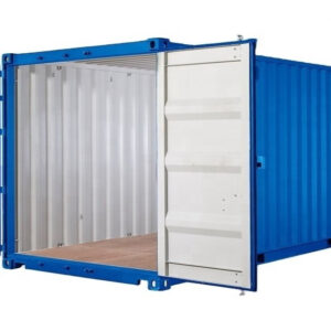 20ft Self Storage Container with Bamboo Floor – Blue (RAL 5010)