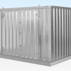 4M X 2.1M Flat Pack Container Store – Galvanised